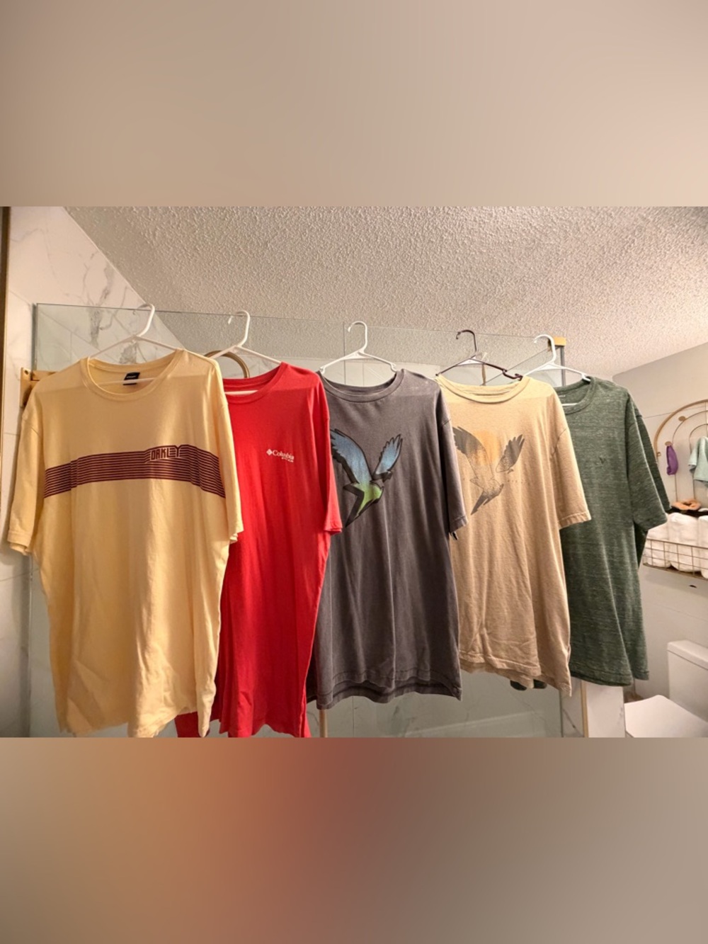 Name brand Short Sleeve Tees - Yellow, Red, Gray, Tan, Green